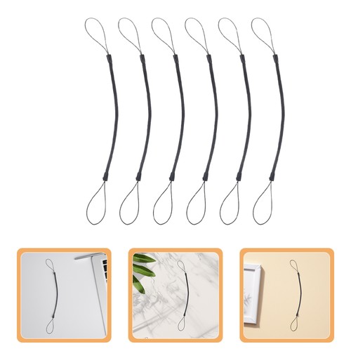 6 Pcs Sangles de Téléphone Portable Attache Rétractable Stylo Laisse pour Presse-papiers
