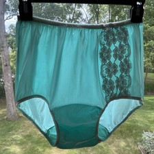 Vintage 60s Nylon Slip And Matching Pant Set Mint Color With Lace