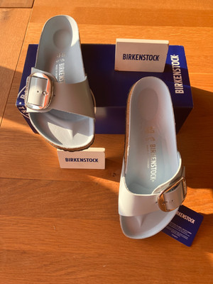 Birkenstock Madrid Big Buckle Baby Blue High Shine Gr. 40 normal NEU OVP