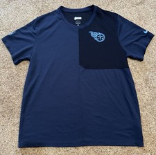 Tennessee Titans Defensive Coach Travis Smith Issued Nike Shirt Dark Blue XL
