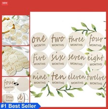 Wooden Baby Milestone Discs 1-12 Months Newborn Monthly Photo Prop Gender