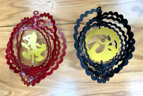 Iowa Hawkeyes Iowa State Cyclones Metal Wind Spinner Lawn Art Decoration 13"x12" - Picture 1 of 10