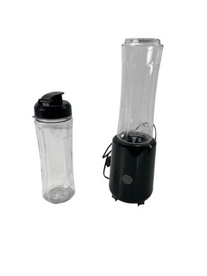Amazon Basics Smoothie-Mixer, 600 ml, 300 W, 2 To-Go-Becher, schwarz