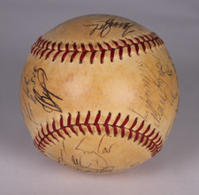 1982 California Angels team signed autographed baseball AMCo LOA 19862