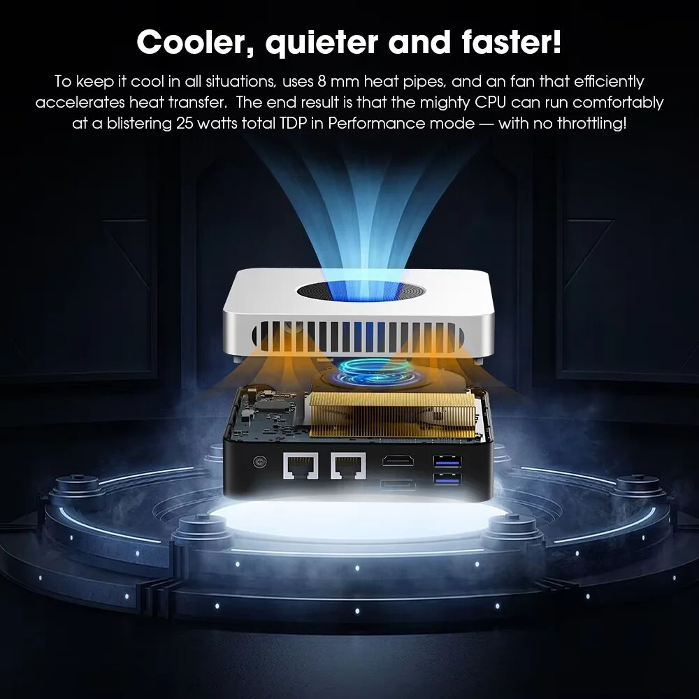 CHUWI LarkBox X Mini PC Intel N100 12GB 512GB SSD Win11 WiFi6 HDMI