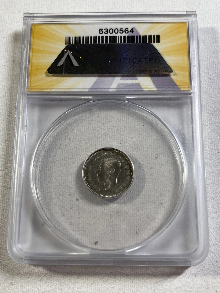 Gran Bretaña 1937 prueba 3 peniques de plata graduados PR 66 por ANACS Foto 4 de 4