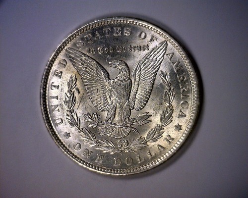 Beautiful Blast White 1889 Morgan silver Dollar Coin - Picture 2 of 2
