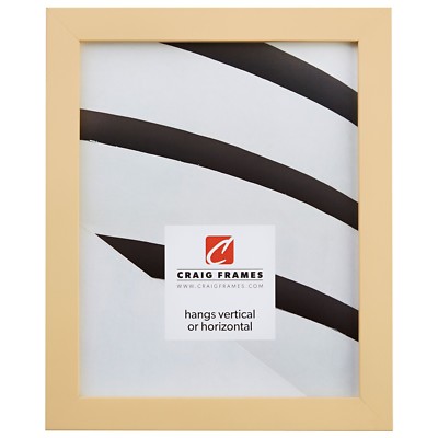 Craig Frames Confetti, 0.875'' Wide Modern Pastel Yellow Solid Wood Picture Frame