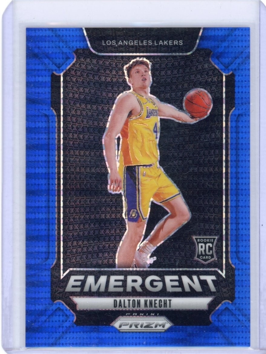 Dalton Knecht 2024-25 Rookie Prizm Emergent Blue Pulsar Prizm #10 /99 Lakers