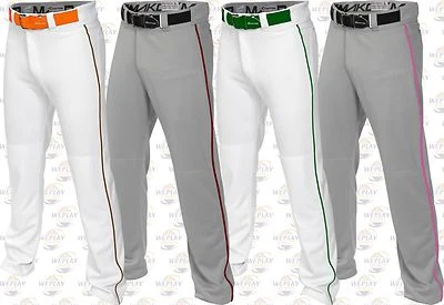 Easton Mako 2 Jeunes Garçons Ouvert Bas Baseball Pantalon Avec Bleu Clair Piping - Photo 1/2