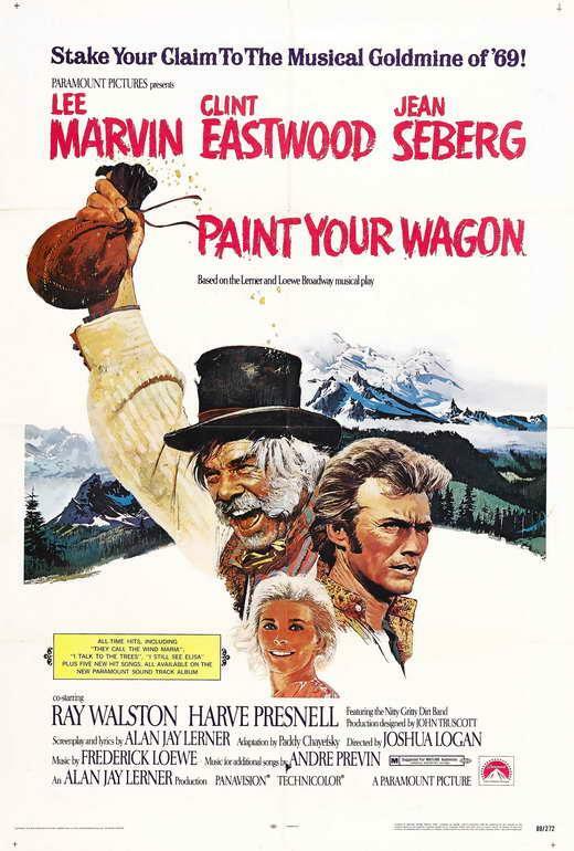 PAINT YOUR WAGON Movie POSTER 27 x 40 Lee Marvin, Clint Eastwood, Jean Seberg, B