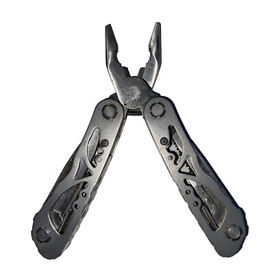Husky Silver Multi Tool Pliers, Saw, Blade, Switchblade, ect - 9 Tools Total 