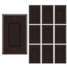 Interruptor de luz Decora marrón, basculante de paleta de un solo polo, 15A 120V/277V, paquete de 10