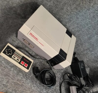 Original NES Nintendo System Console With Hookups, Controller, And
