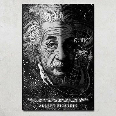 Albert Einstein Mindset Classroom Education Vertical Horizontal