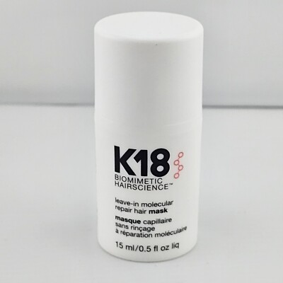 K18 Biomimetic Hairscience Leave-IN MOLECULAR REPAIR HAIR MASK 0.5 OZ NEW 