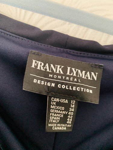Frank Lyman Multi Colour Stripe Cold Shoulder Stretchy Dress Size Uk 14 - Picture 10 of 13