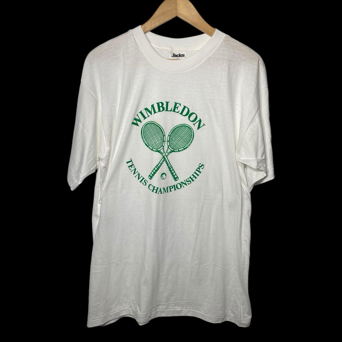 True Vintage Wimbledon Tennis Championships Jacks Teximp Single Stitched  T-Shirt