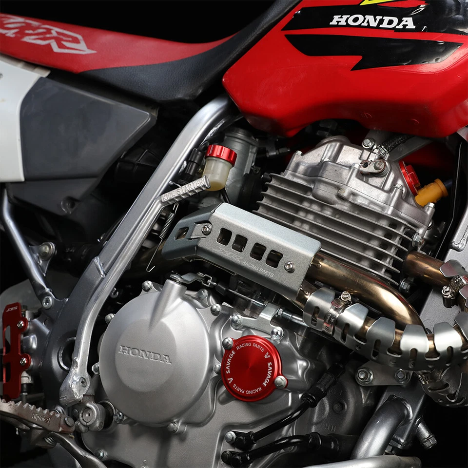 Cubierta protectora de tubo de silenciador de escape para HONDA XR 250R/400R 96-04 XR LOGO Foto 3 de 4
