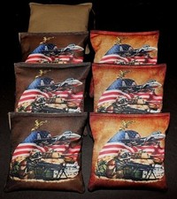 Custom US Patriotic Marine Military 8 ACA Regulation Handmade Cornhole bags B119