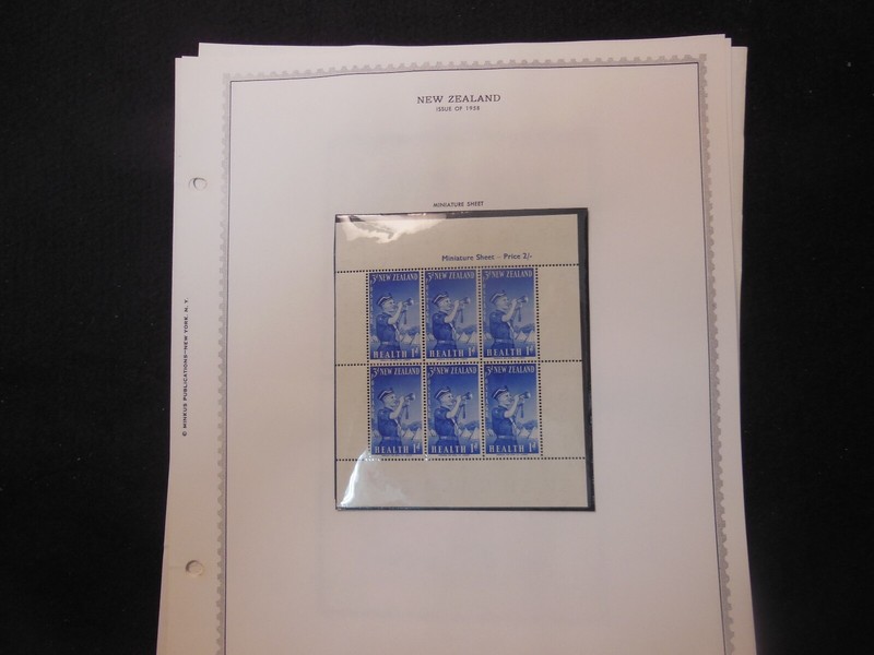 NEW ZEALAND Health Stamps Souvenir Sheets, VF MNH on Album Pages