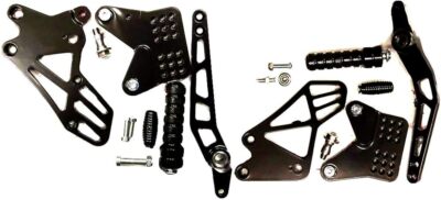 Yamaha R1 2013 Rear Set Black CNC Machined Billet Aluminum Rear Set 2009 - 2014 Yamaha YZF R1 ...