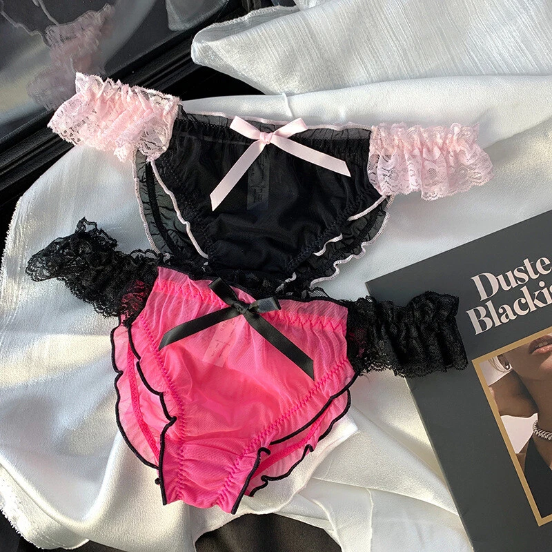 4 Pack Lot Sexy Ladies Womens Low Waist Lace Panties Thong Underwear Lingeries - Image 2 of 4