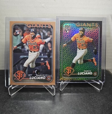 MARCO LUCIANO 2024 Topps Series 1   GOLD BOARDER #d /2024 EASTER FOIL RC #232