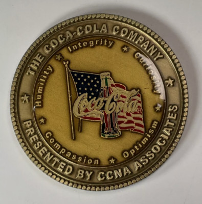 RARE Coca Cola Challenge Coin 2004 Veterans Day 5th Anniversary CCNA Association