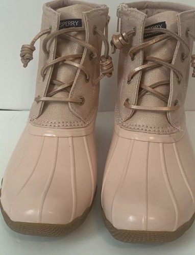 Sperry Unisex-Child Saltwater Nylon Quilt Rain Boot Sz 4M - Picture 3 of 6