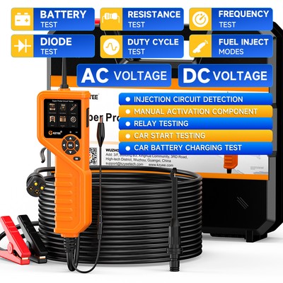 12V & 24V Automotive Power Circuit Probe Tester Kit DC AC Voltage Frequency 