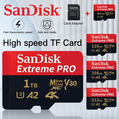 Sandisk Extreme Pro micro SD Karte Speicherkarte 1TB 512GB 256GB 128GB 64GB 32GB