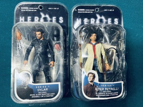 Heroes Action Figure Peter Petrelli & Sylar Series 1 Mezco NEW One Box Squished - Picture 1 of 6