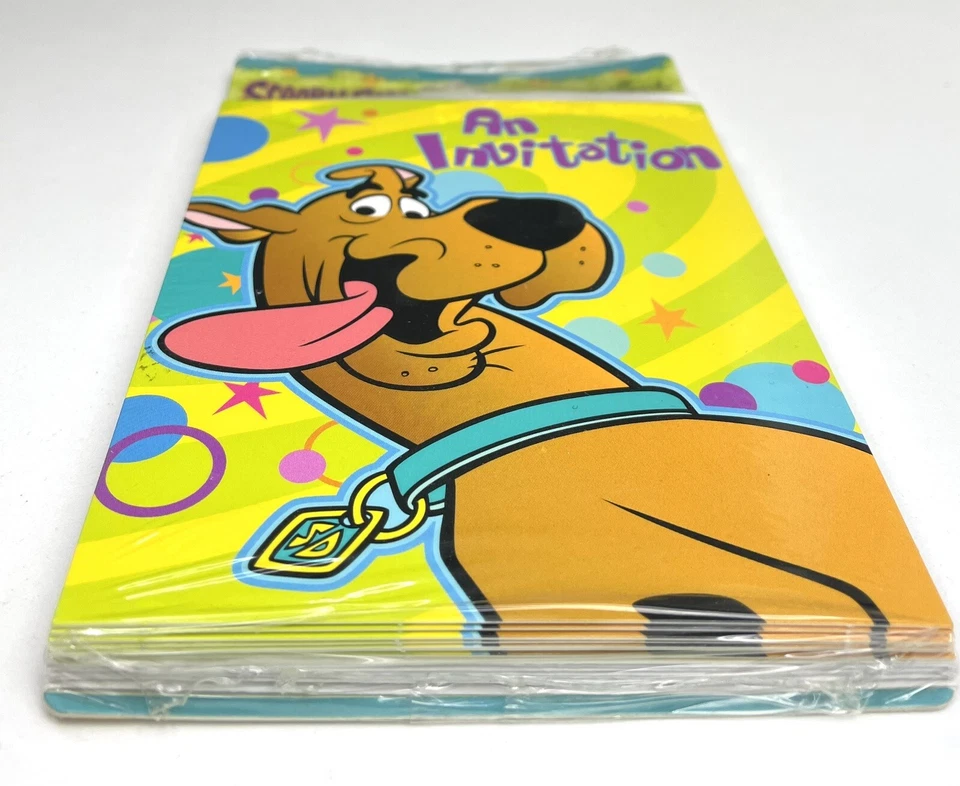 Scooby-Doo вечеринки приглашения карты с конвертами упаковка из 8 новый в упаковке - Изображение 3 из 4