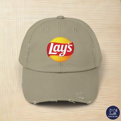 Lay's Logo Unisex Distressed Cap