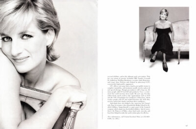 1995 Bazaar Demarchelier Princess Diana 6-page MAGAZINE