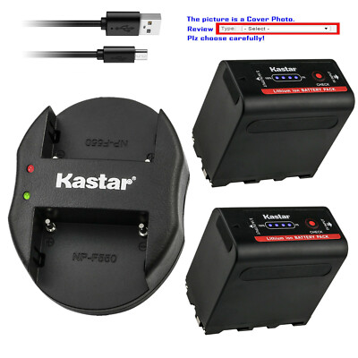 Kastar Battery Dual USB Charger for Atomos NP-F970 F960 Atomos Shogun Battery