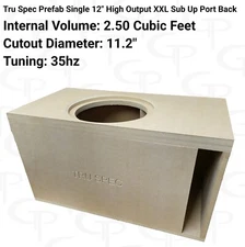 TRU SPEC Prefab Single 12" XXL Sub Up Port Back Subwoofer Enclosure Box