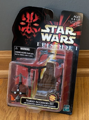 Star Wars Episode I Naboo Action Figure Accessory Set 1998 Sealed Grappling Hook