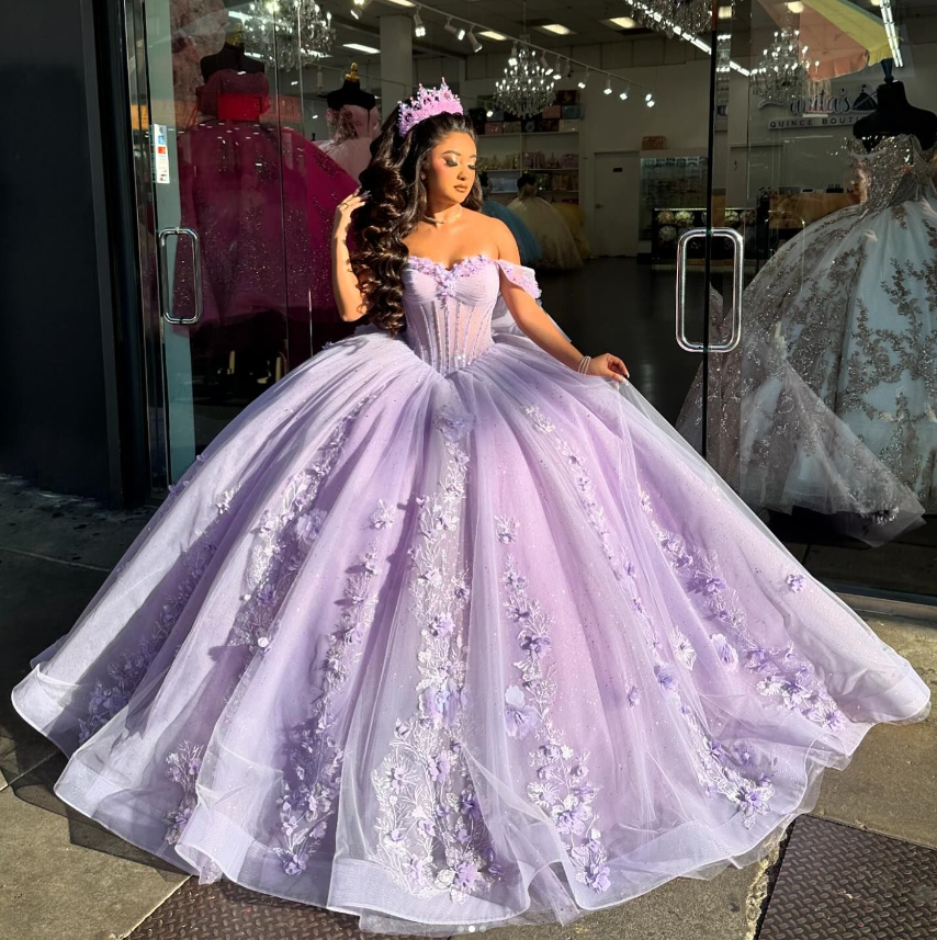 open lace back dress Princess Quinceanera Dress Ball Gown, Sweet 16 Dresses, Sweet 15 Dress   DressesTailor