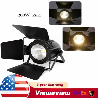200W COB LED Par Light Audience Blinder Light DMX Stage DJ Par Can Light + Cover