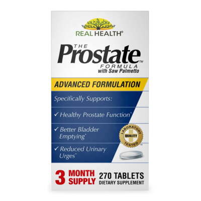 Real Health, The Prostate Formula with Saw Palmetto, 3 Month Supply, 270 Tablets
