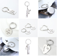 Personalised Engraved Stainless Steel Key Chain Key Ring for Brithday Gift