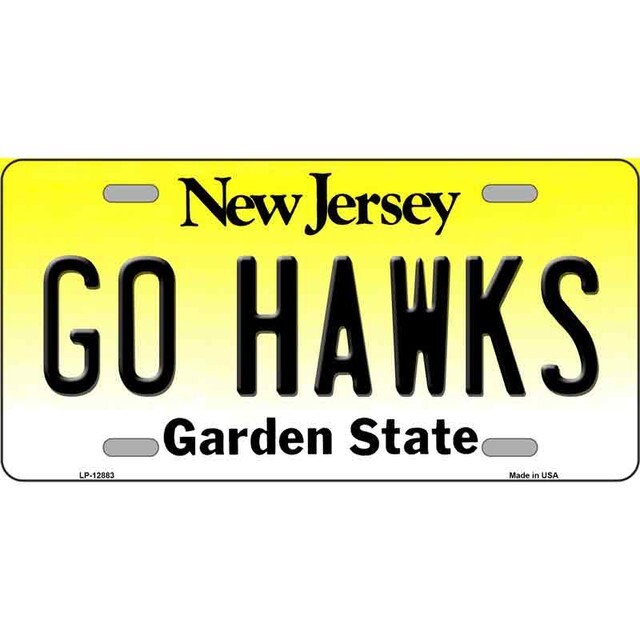 Go Hawks Metal License Plate Sign for Car Truck Wall or Home Decor