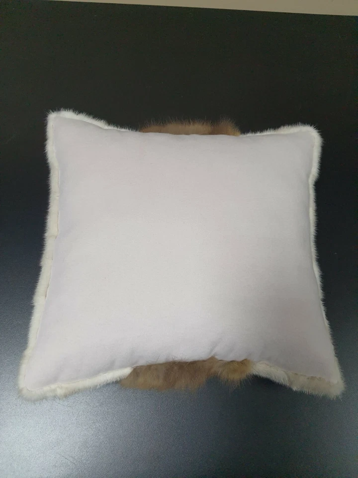 Handmade Fur pillow made from mink fur and marten fur, marten fur pillow, real f - Image 4 of 4
