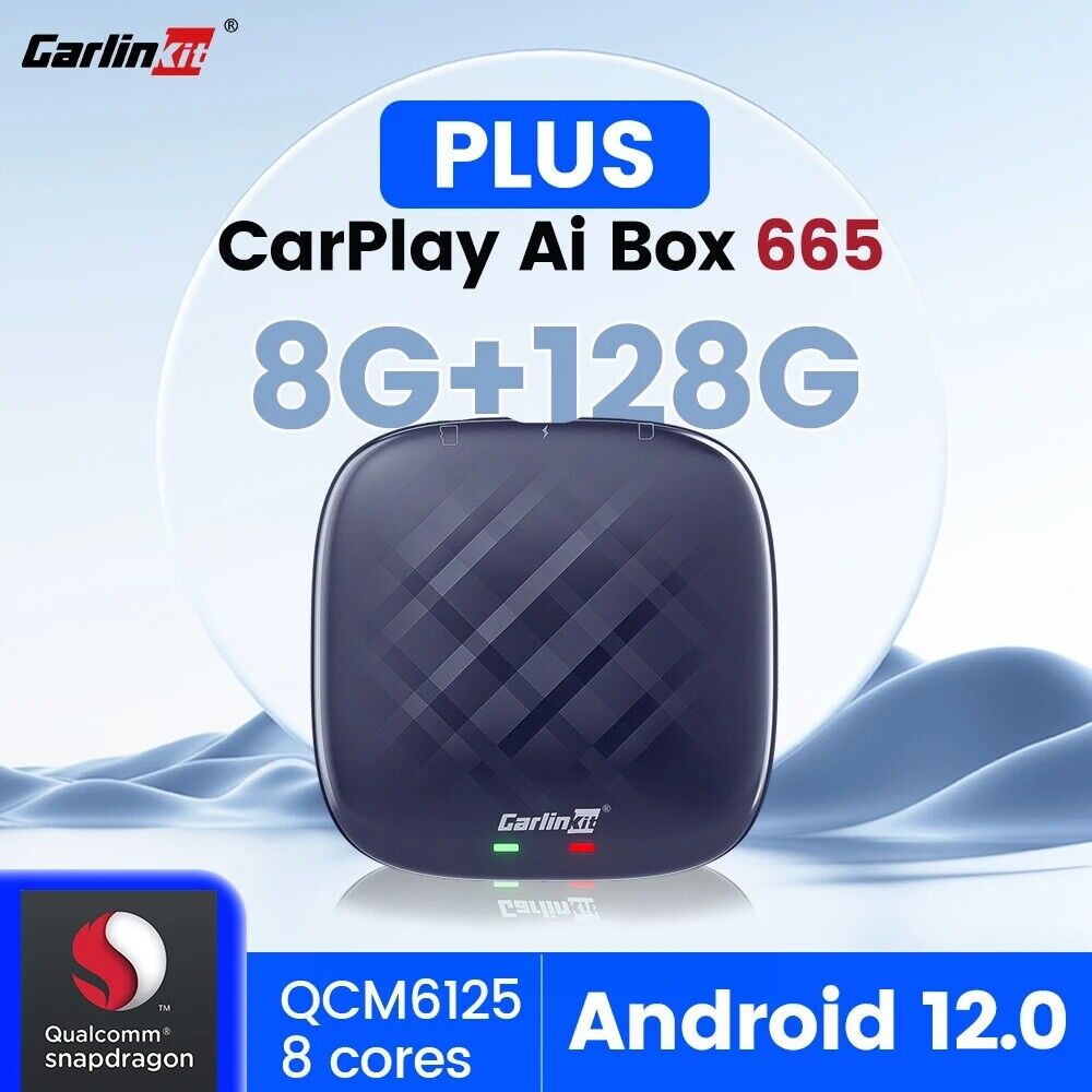 New CarlinKit CarPlay Ai Box QCM6125 Android 12 Mini Wireless