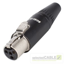 REAN Mini XLR 4-Pin Male Female By Neutrik Tiny XLR Connector  RT4FC-B