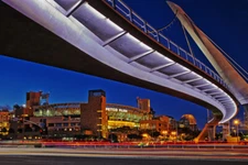 Petco Park and Pedestrian Bridge San DIego Photo Art Print Poster 18x12