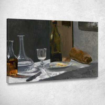 Natura Morta Con Bottiglia Di Pane E Vino In Caraffa Claude Monet, mnt314 quadro