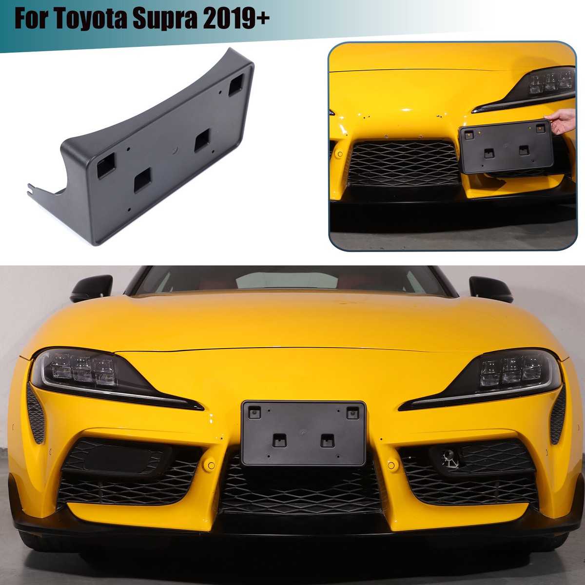 Front License Plate Frame Mount Bracket Holder For Toyota Supra